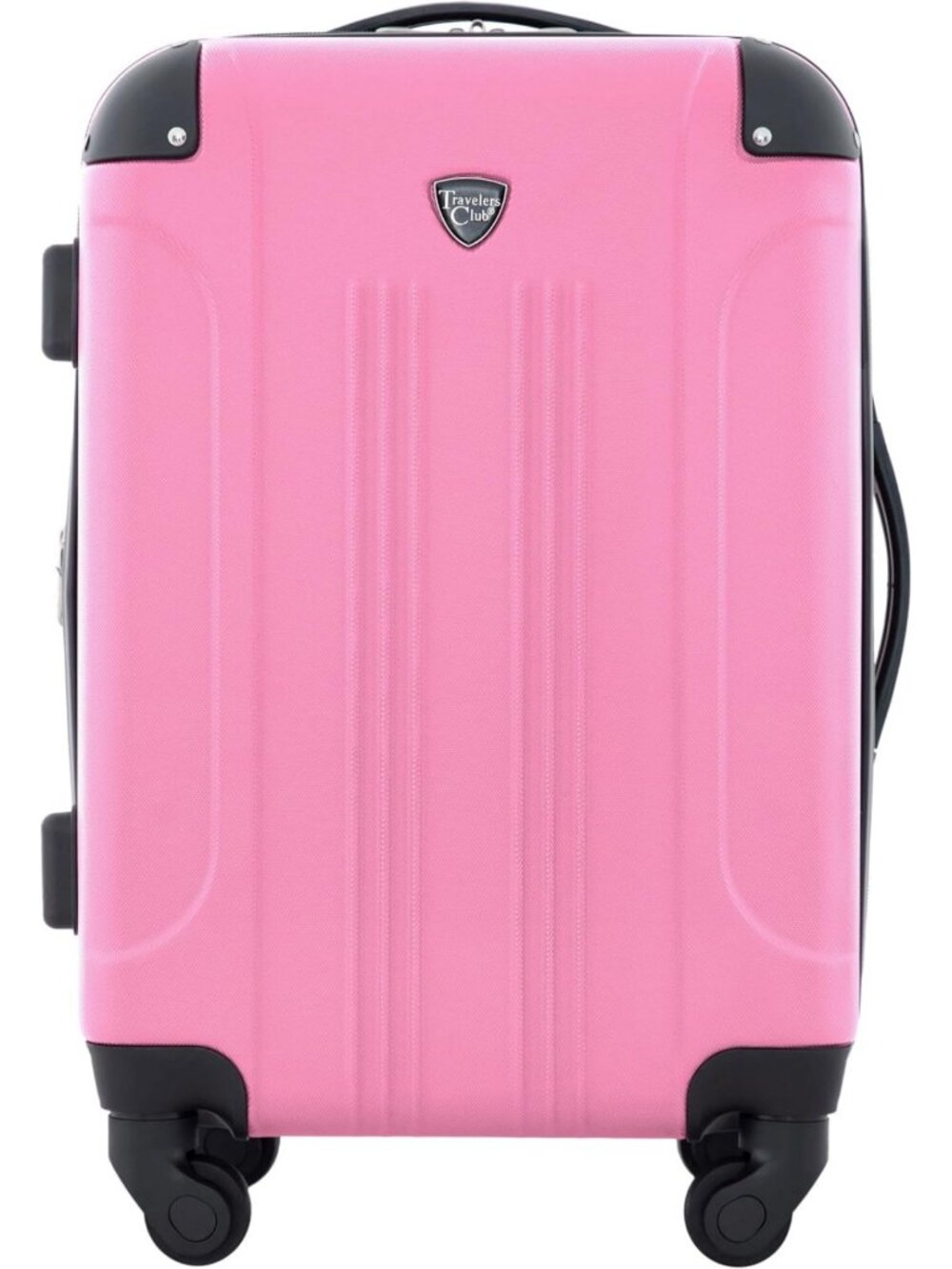 Hot Pink 20" Expandable Hardside Spinner Carry-On Luggage for Travel